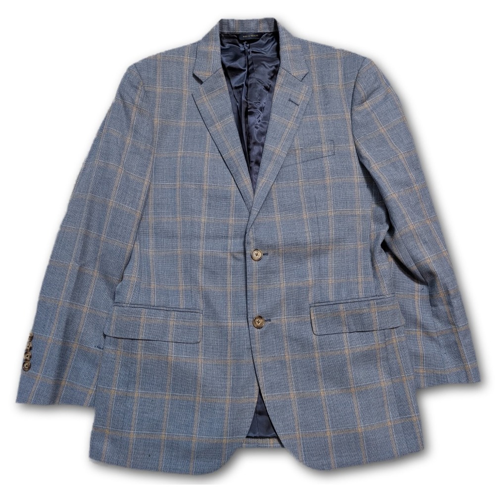 Brooks Brothers Milano Mens Blazer Blue 38S Drago Italian Fabric Wool Blend Coat
